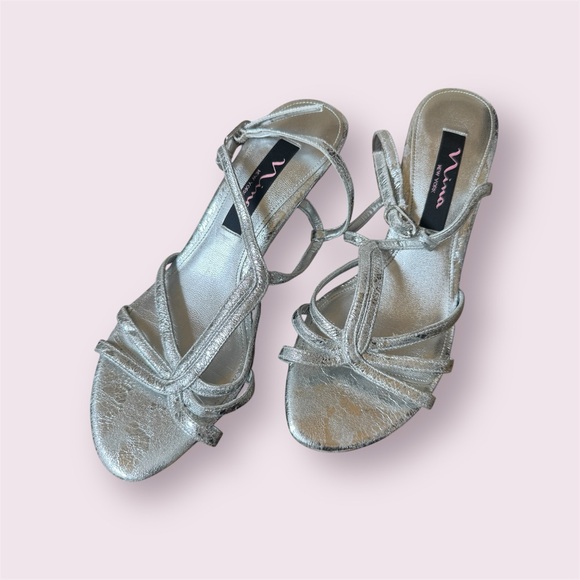 nina new york Shoes - Women's Silver Strappy Sandals
